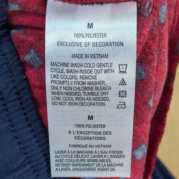 Nautica Cozy Fleece Plaid Pajama Pants Men's‎ Medium Sleepwear Red Navy Cozy New - Picture 6 of 7